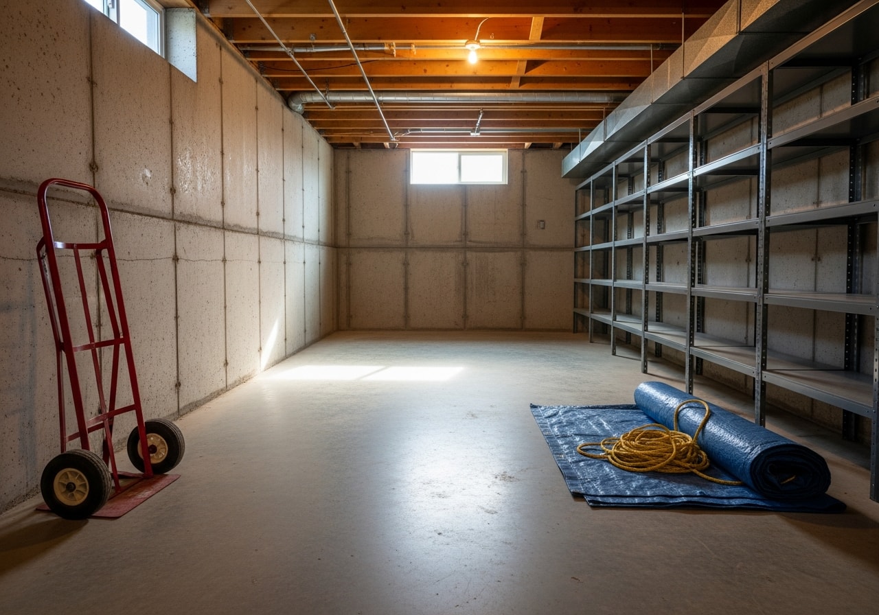 Cleared residential basement and garage after in-home clean-out service in Athol