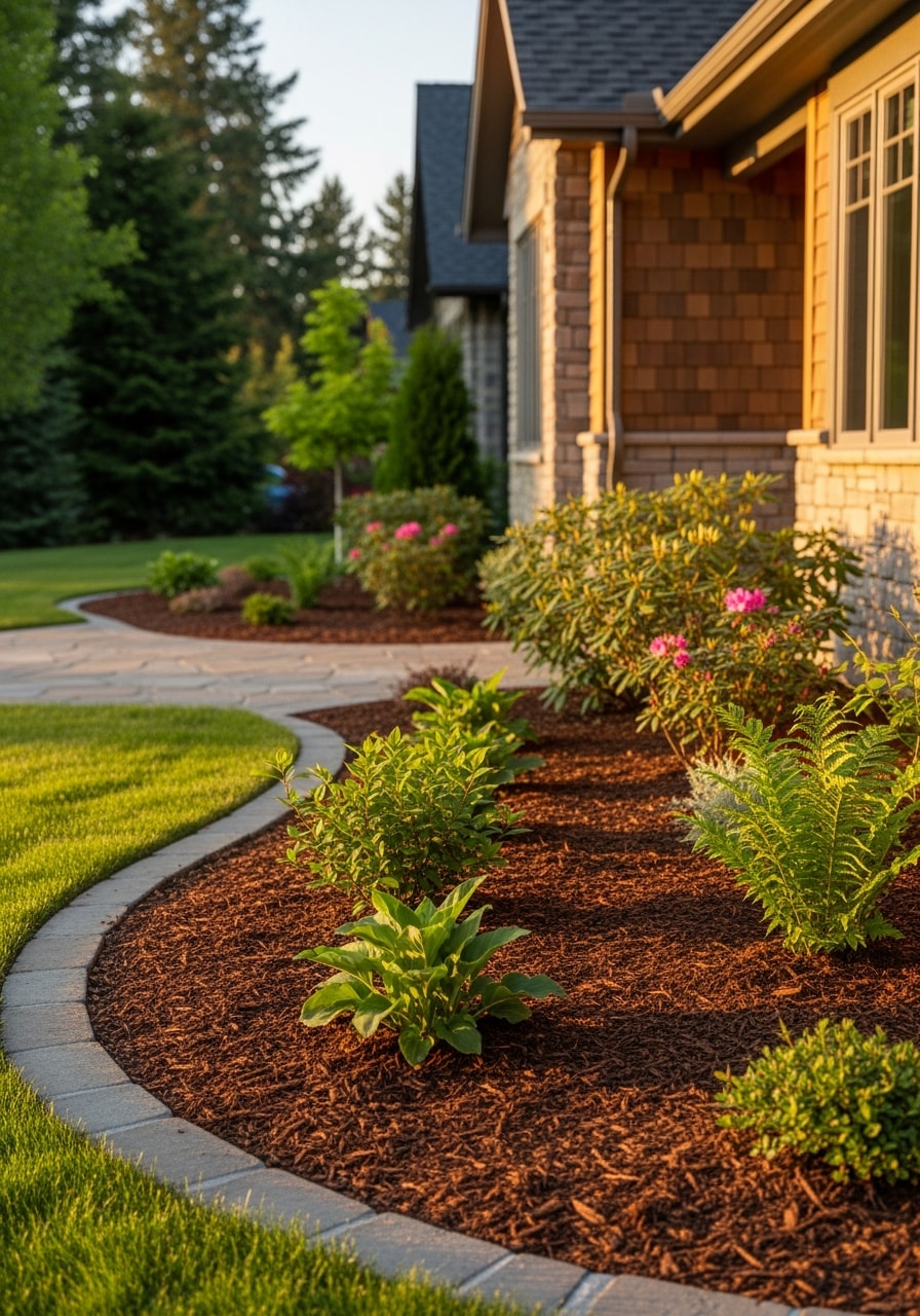 Close-up of a well-maintained Coeur d'Alene home exterior with landscaping and local architectural details.